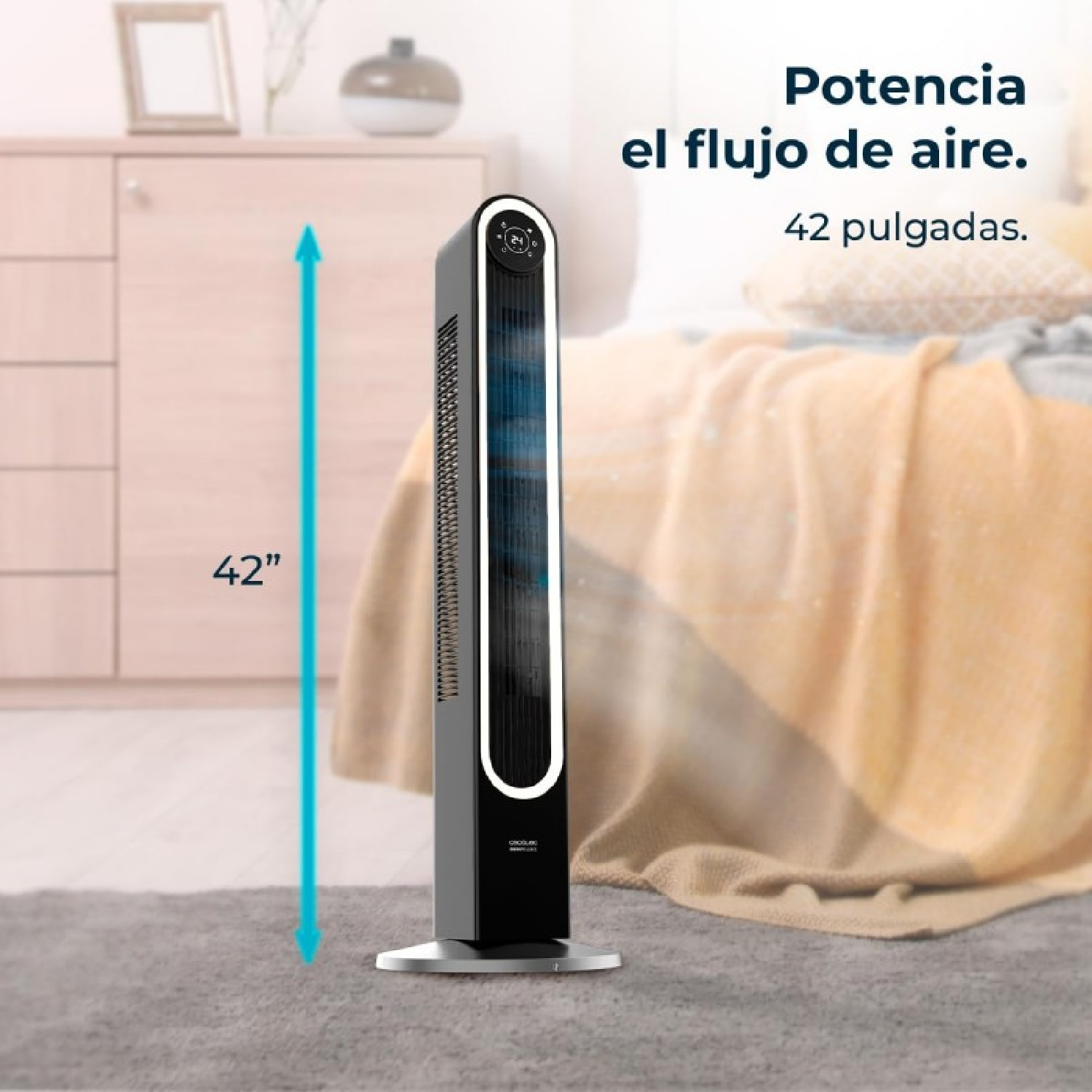 Cecotec Ventilador de torre EnergySilence 9090 Skyline Smart Light Cecotec