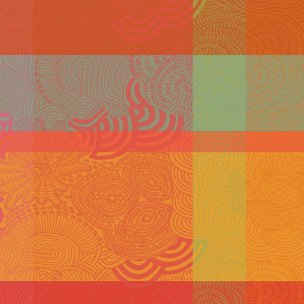Serviette Mille rainures flamboyant