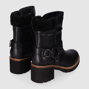 Botines de Piel - Negro - Tacón: 5 cm