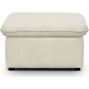 Pouf coffre de rangement en velours côtelé - BAYA