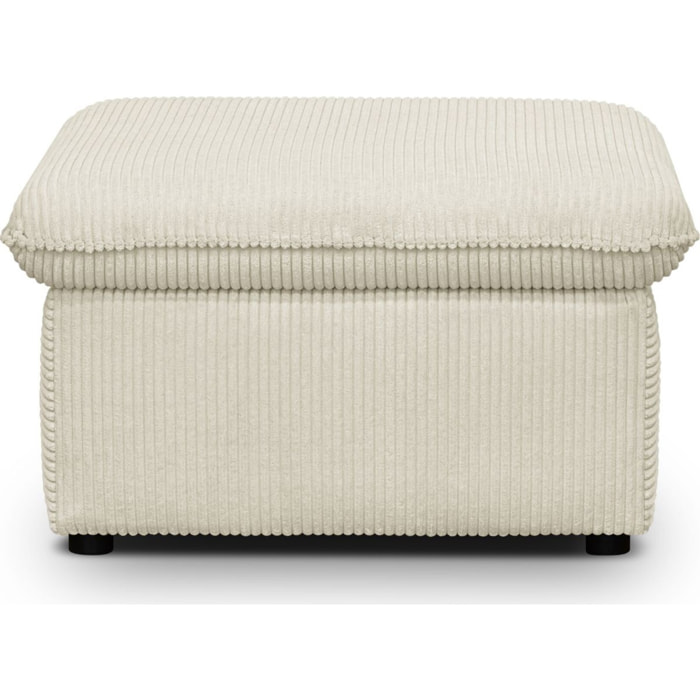 Pouf coffre de rangement en velours côtelé - BAYA
