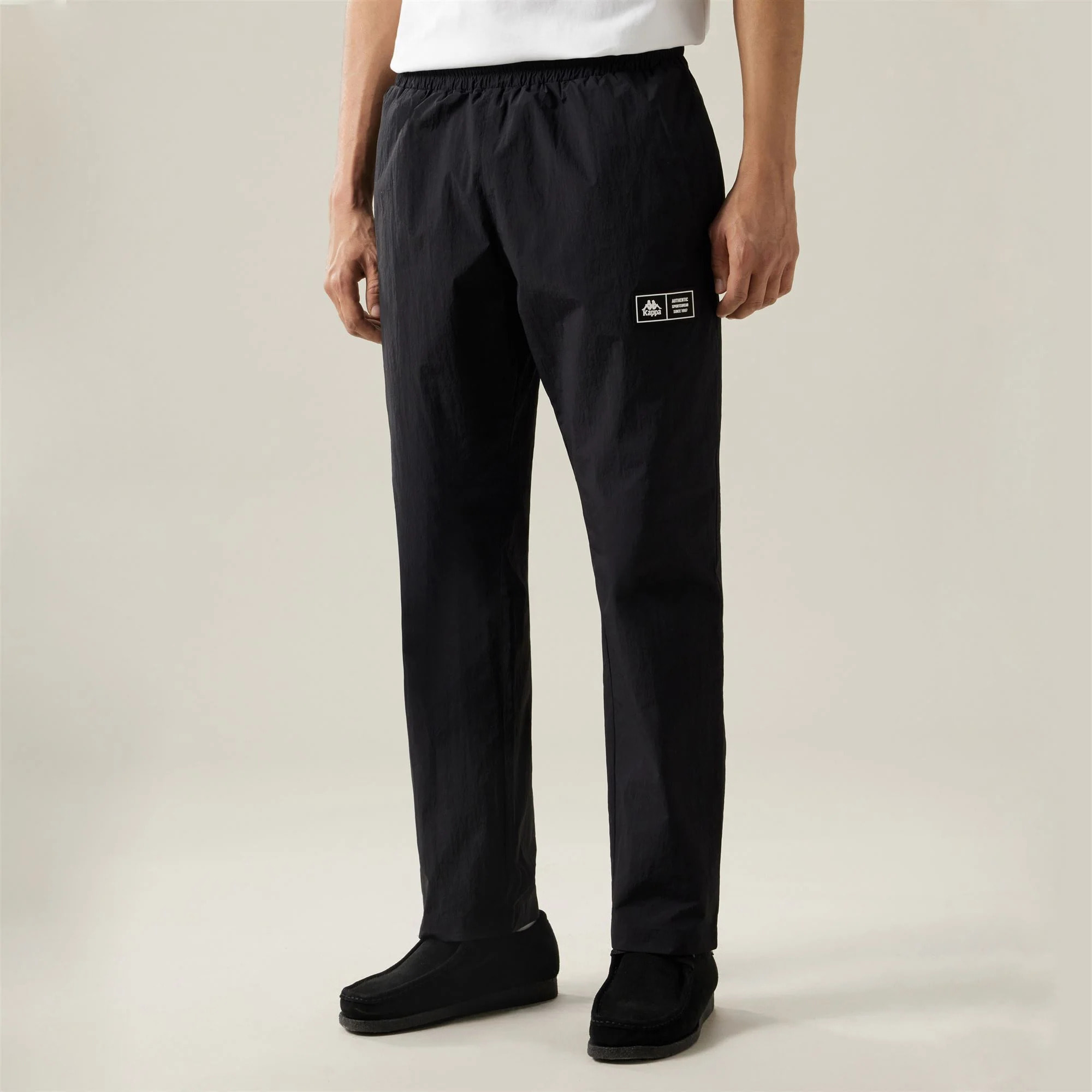 Kappa - Pantalones Hombre Negro - Authentic Nylan