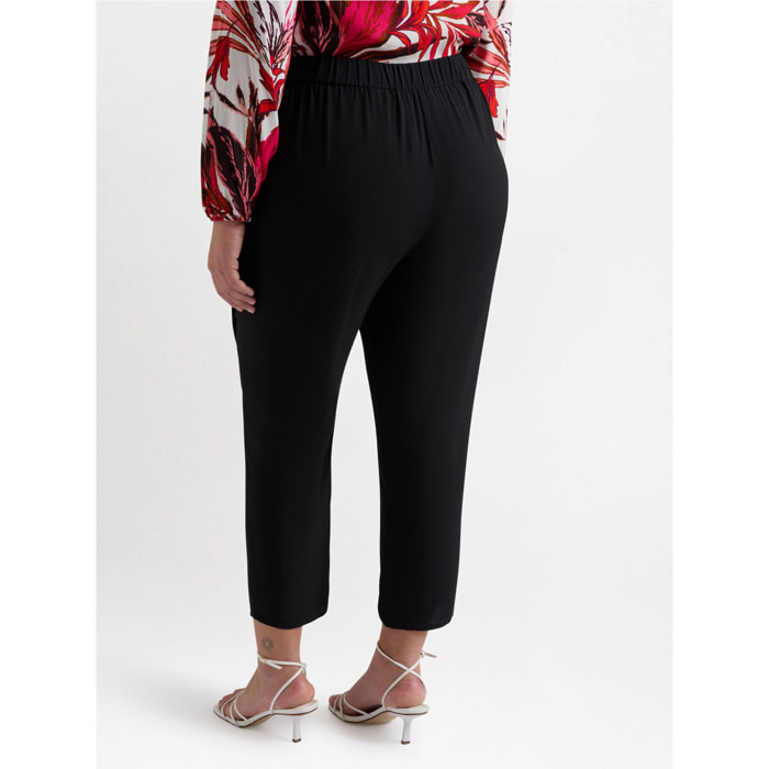 Fiorella Rubino - Pantalón de viscosa LENZING™ ECOVERO™ - Negro