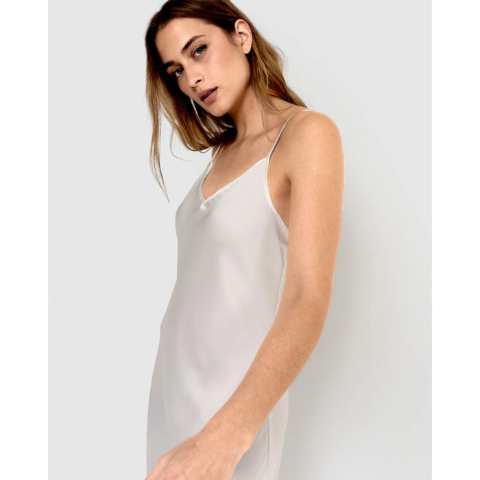 Camisón corto de satén new natural