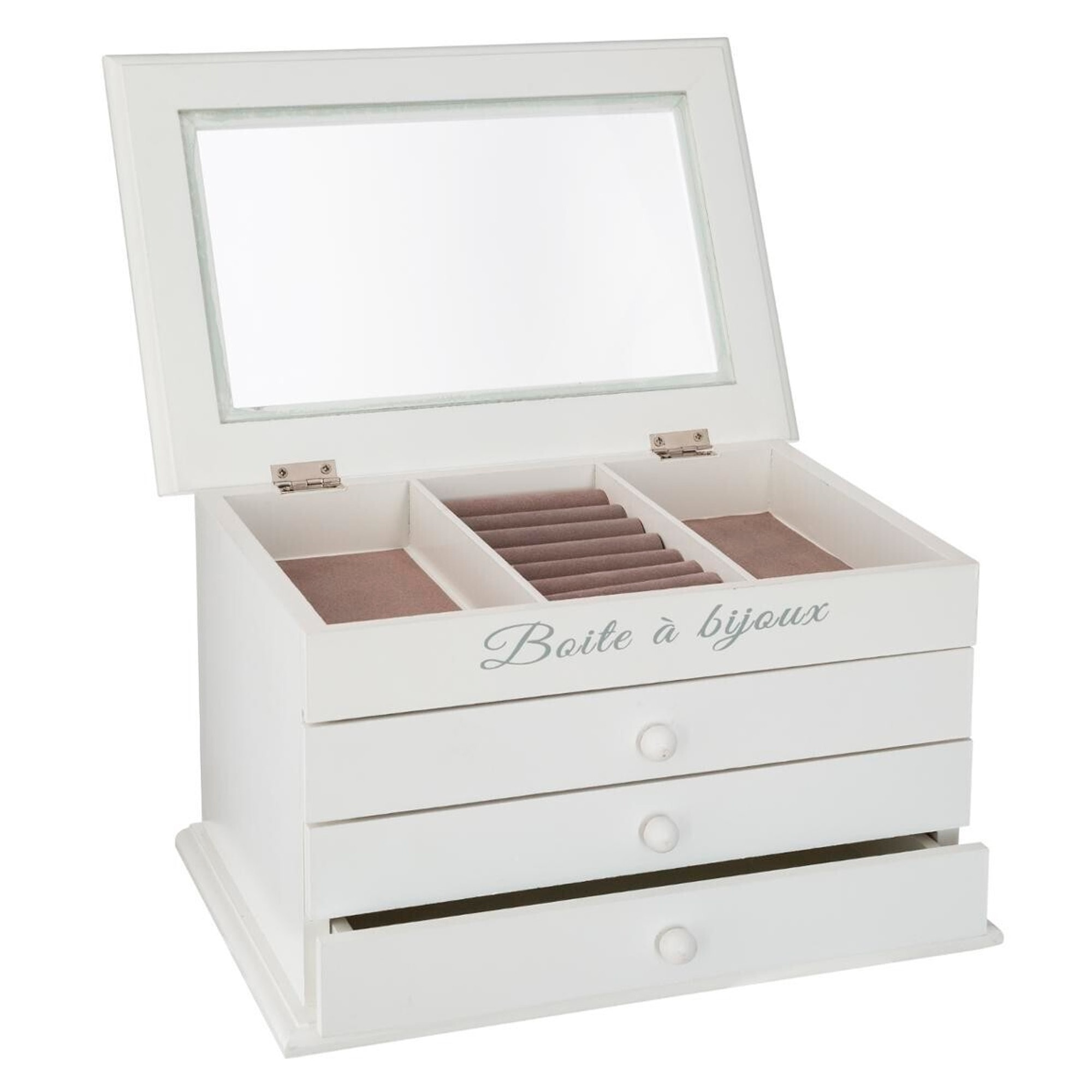 Caja joyeria 3 cajones blanco