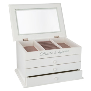 Caja joyeria 3 cajones blanco