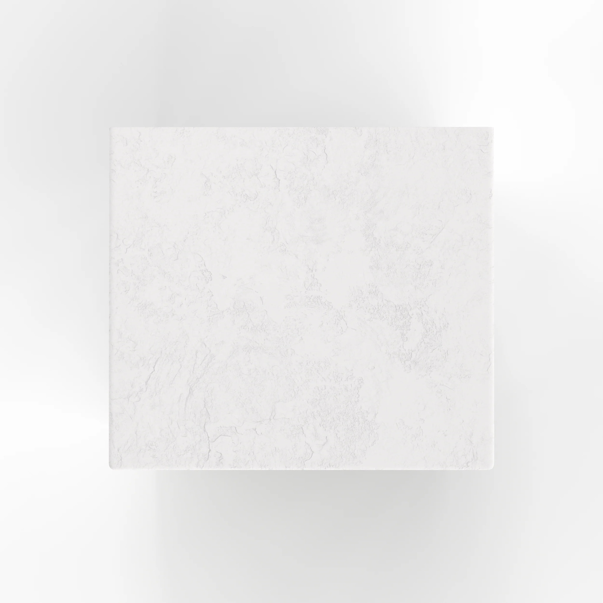 Table de chevet en plâtre blanc cassé et bois d'acacia - Fira