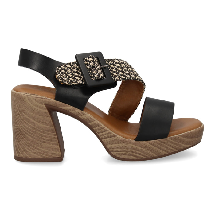 Sandalia tacón mujer elegante comoda