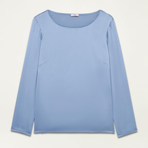 Oltre - Blusa en raso de viscosa - Light - blue