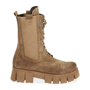 Botas militares en camoscio