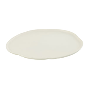 J-Line plateau rond - métal - blanc - medium