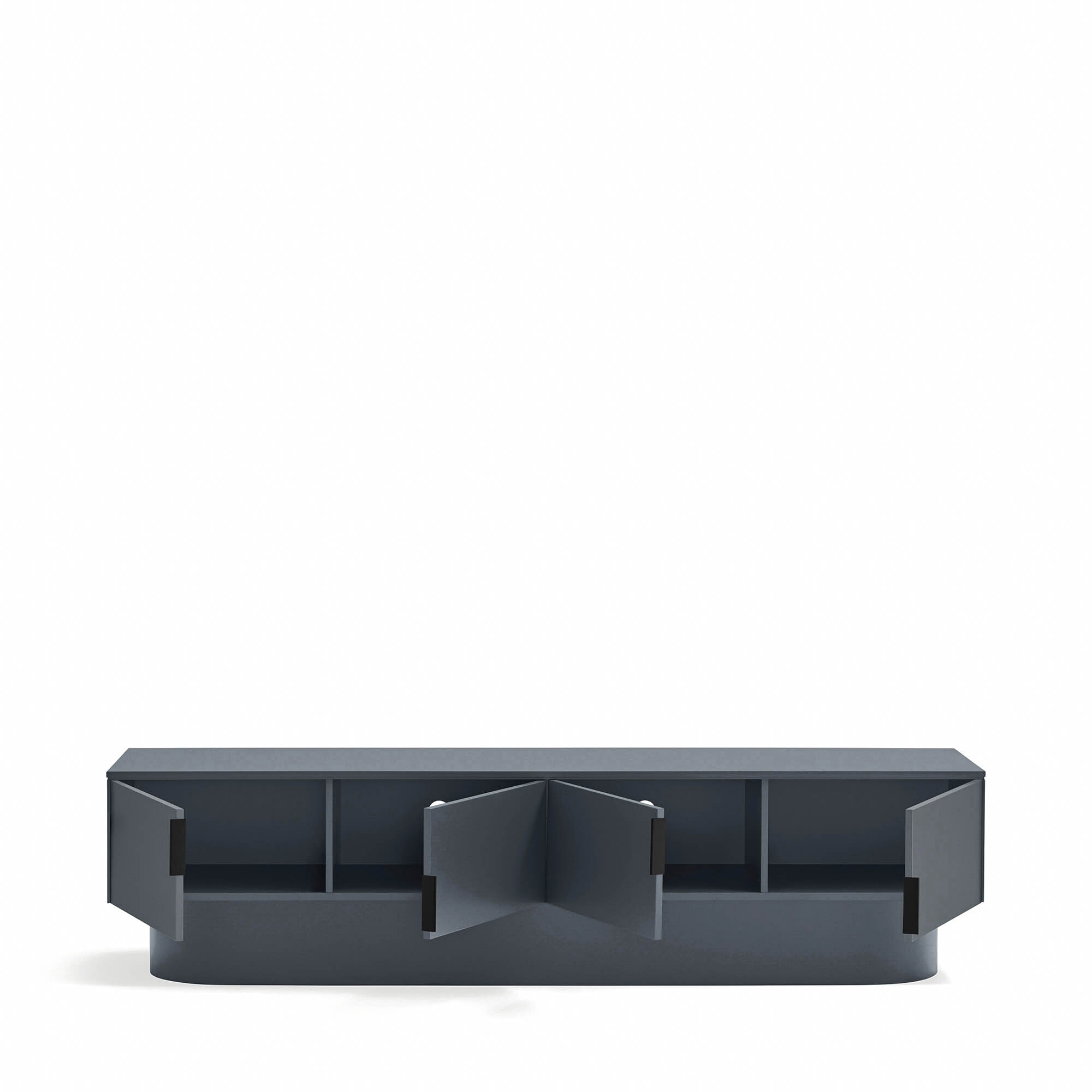 Mueble de televisión Totem 4 puertas gris antracita