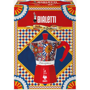 Cafetière italienne BIALETTI Moka Express Rouge Dolce&Gabbana - capacité 6 tasses