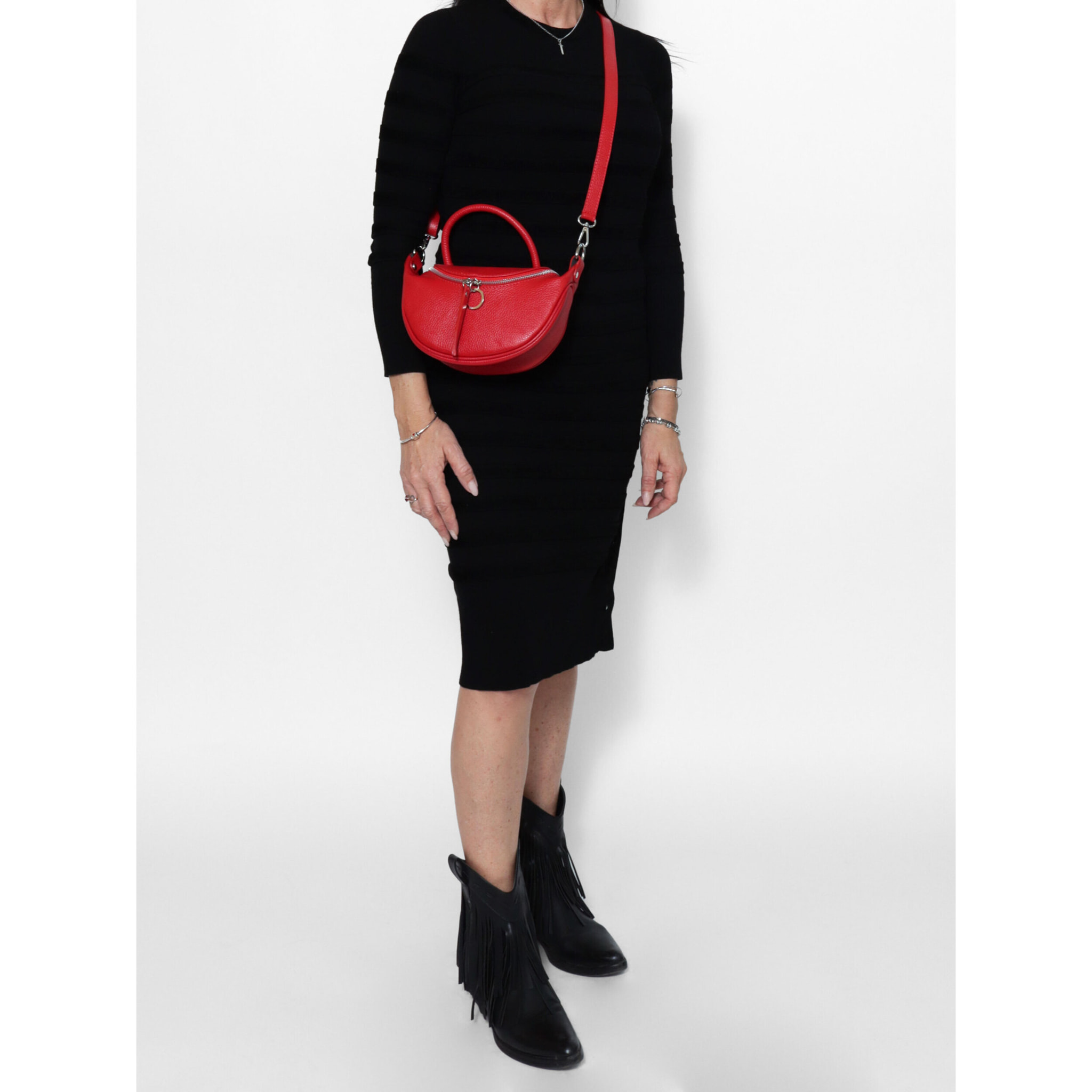 Borsa a mano Mae da donna In Vera pelle Made in Italy 26x13x8 cm