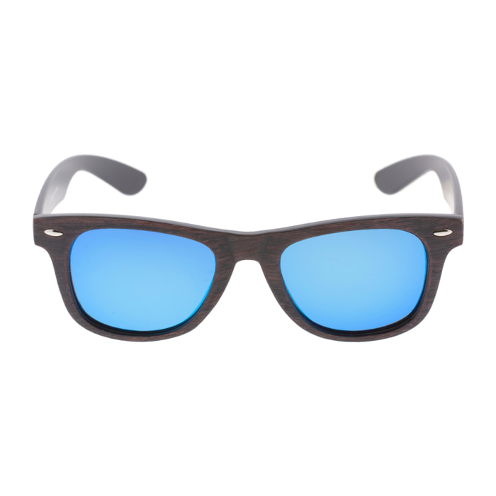 Occhiali da sole OCEAN BEACH WAYFARER - Colore madera / Blu