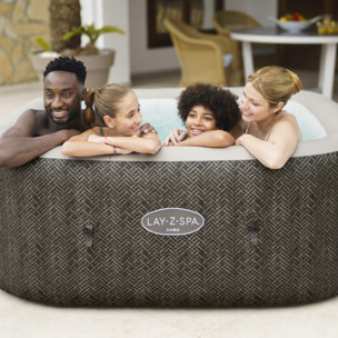 Bestway Spa gonflable carré Lay-Z-Spa Cabo Smart HydroJet EnergySense avec WiFi 4-6 personnes