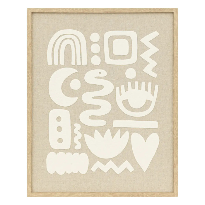 Déco murale 3D Petra beige 40x50cm