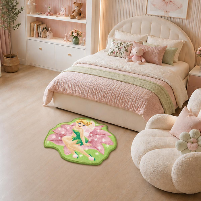 Tapis enfant La Fée Clochette, lavable en machine à 30°C