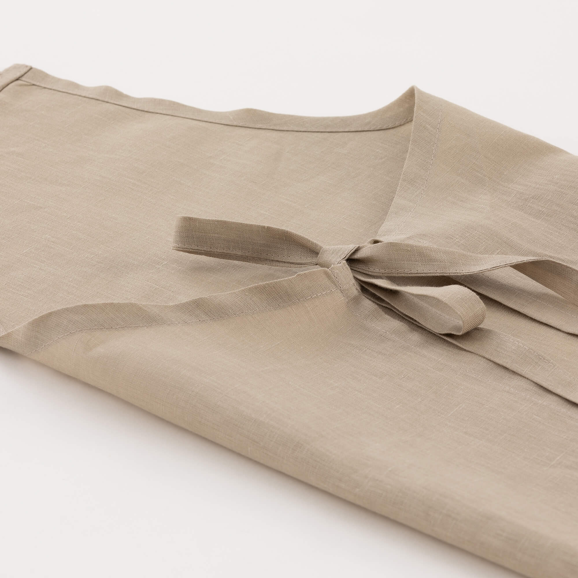 Tablier 100% lin Taupe - 110x69 cm