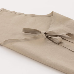Tablier 100% lin Taupe - 110x69 cm