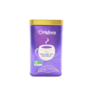 Thé Noir Bio Earl Grey des Amoureux - Boîte Métal 100g