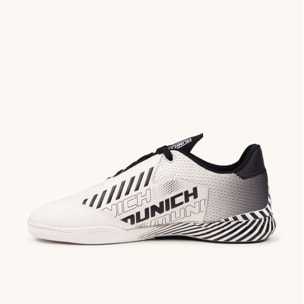 MUNICH RONDO 22 Zapatillas de Fútbol Sala Profesionales Blanco y Negro Diseño Líneas