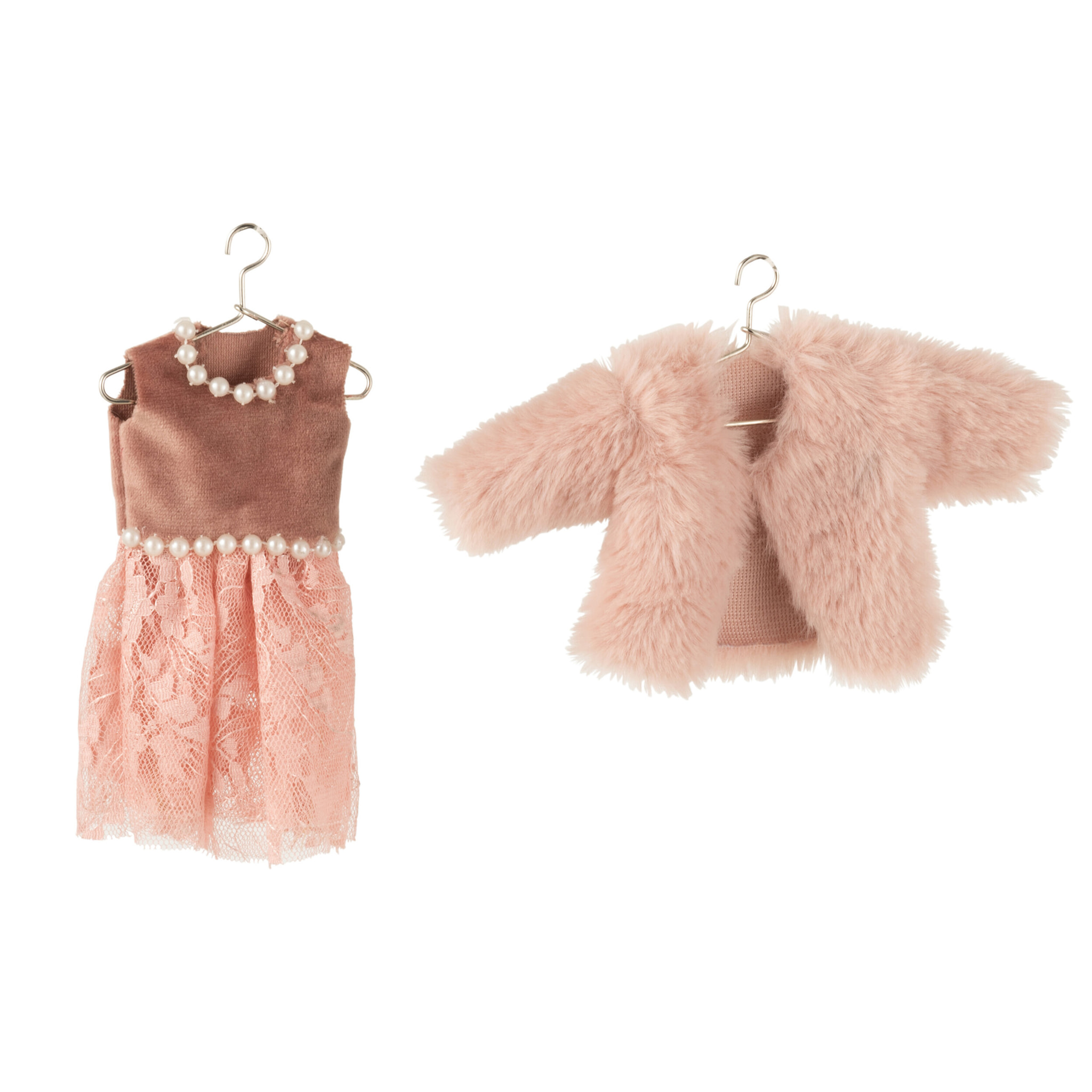 J-Line suspension Mini Veste/Robe - textile - vieux rose/rose clair - 2 pcs