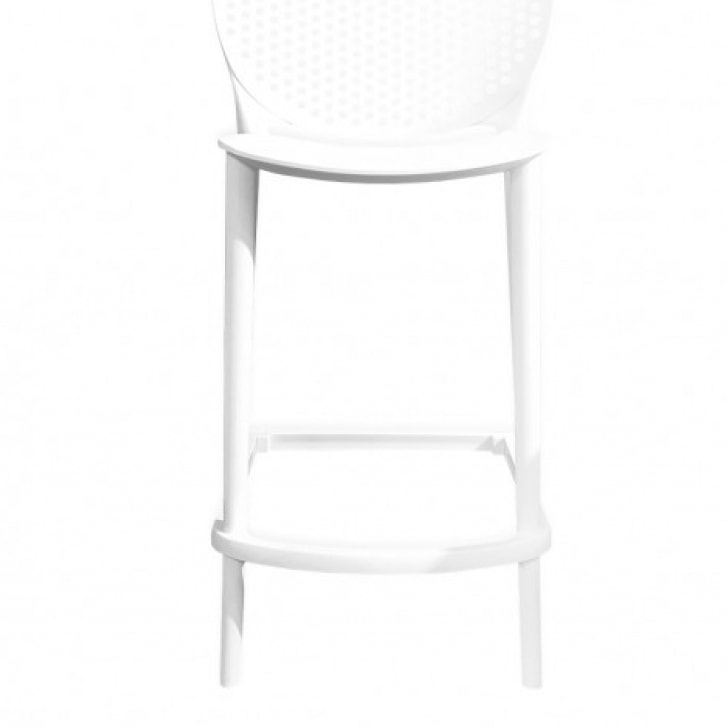 Tabouret de bar design blanc H65cm - HOLE