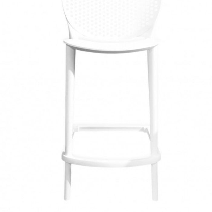 Tabouret de bar design blanc H65cm - HOLE