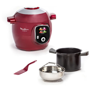 Cookeo MOULINEX YY5118FB rouge 6 L, 6 modes de cuisson + spatule