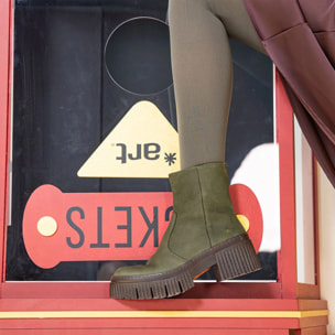 Botines con tacón 1374 NOBUCK BROWN/YORK color Brown