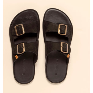 Sandalias N5682 NOBUCK LAVADO BLACK/ BARE SANDALS color Black