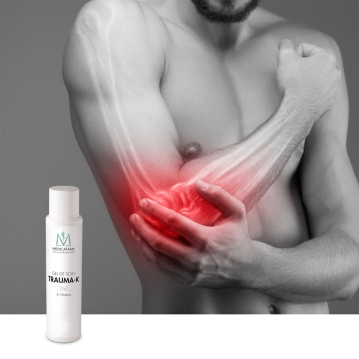 MEDICAFARM - Gel de soin Trauma-K à l'arnica - Facilite la résorption des œdèmes - Apaise les tensions musculaires - Améliore le confort circulatoire - Flacon Airless de 250 ml