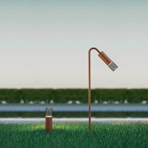 FORLIGHT Trim baliza marrón con led blanco cálido 3000K