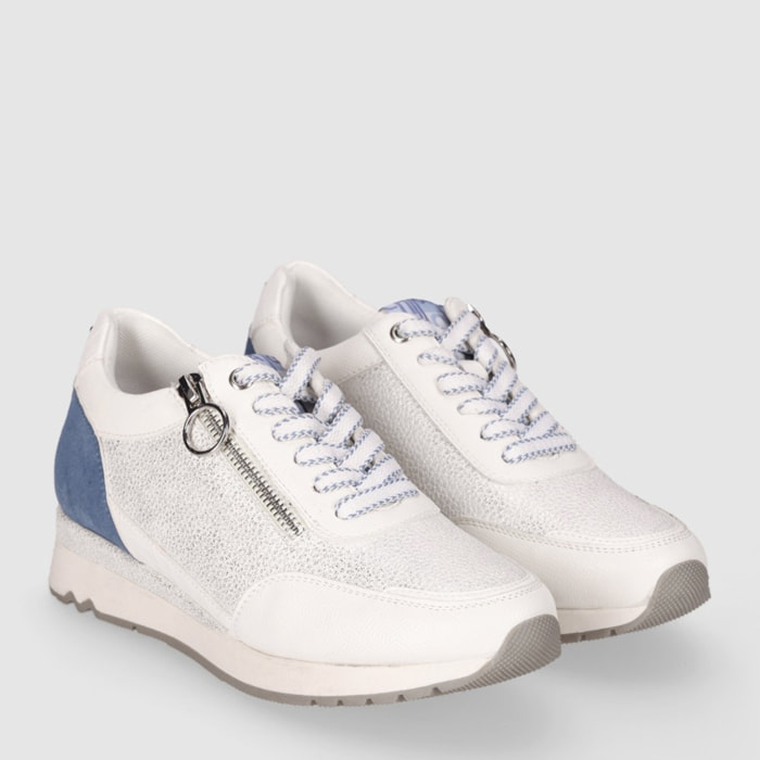 Deportivos de Piel Sintética - Jeans - Tacón: 4 cm