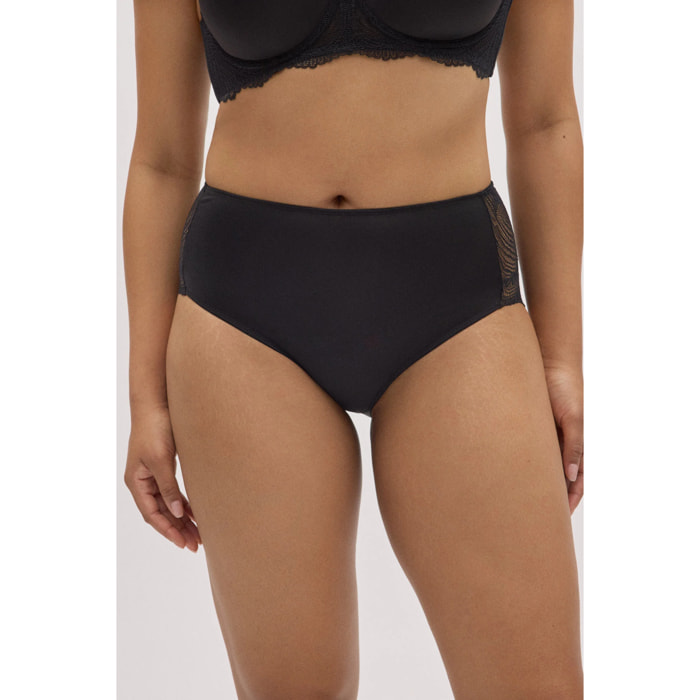 Mutandine a vita alta in pizzo nero