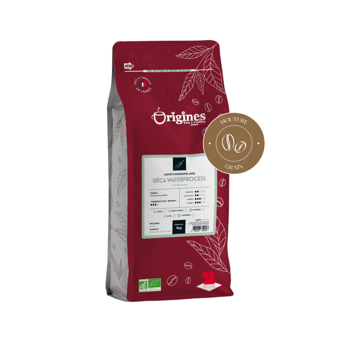 Café Bio Déca Waterprocess - Blend Pur Arabica - Grain 1 kg