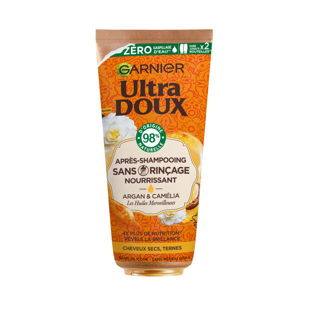 Lot de 6 - Garnier Ultra Doux Après-Shampooing sans rinçage huile d'argan camélia 200ml