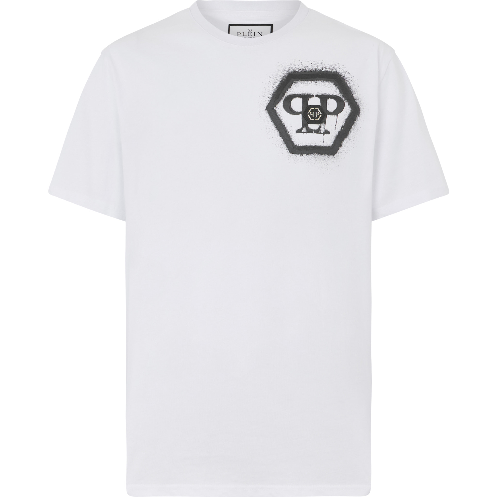 PHILIPP PLEIN Round Neck T-Shirt Spray Hexagon