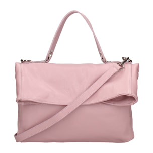 Borsa a spalla convertibile in zaino da donna In Vera pelle Made in Italy 34x21x12 cm