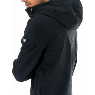 Giacca da uomo impermeabile con cappuccio e zip Leone Boxing Legend