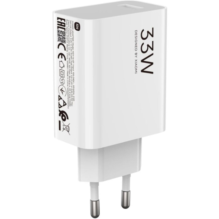 Chargeur USB C XIAOMI 33W type A chargeur rapide