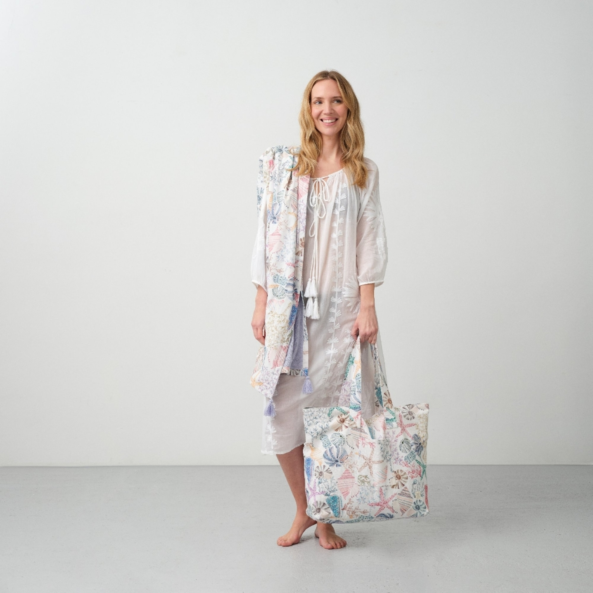 Bolso de playa algodón mundo submarino Cristina color varios