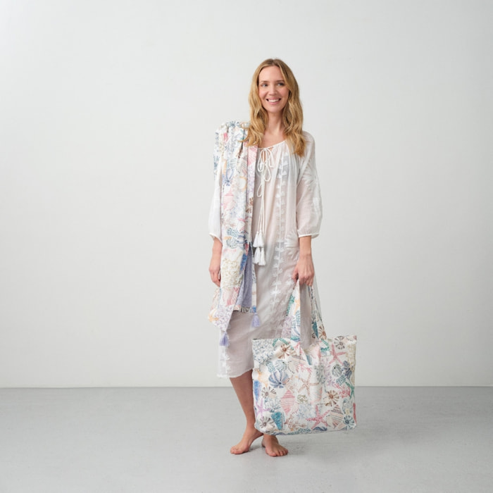 Bolso de playa algodón mundo submarino Cristina color varios