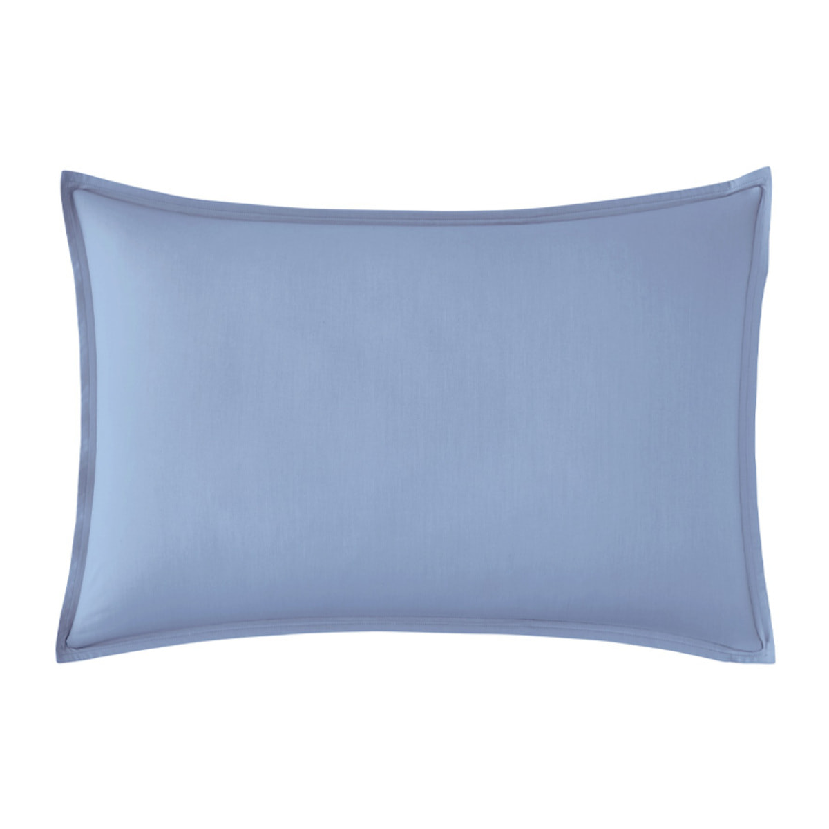 Taie d'oreiller unie en percale de coton, PREMIÈRE, Bleu Olympe