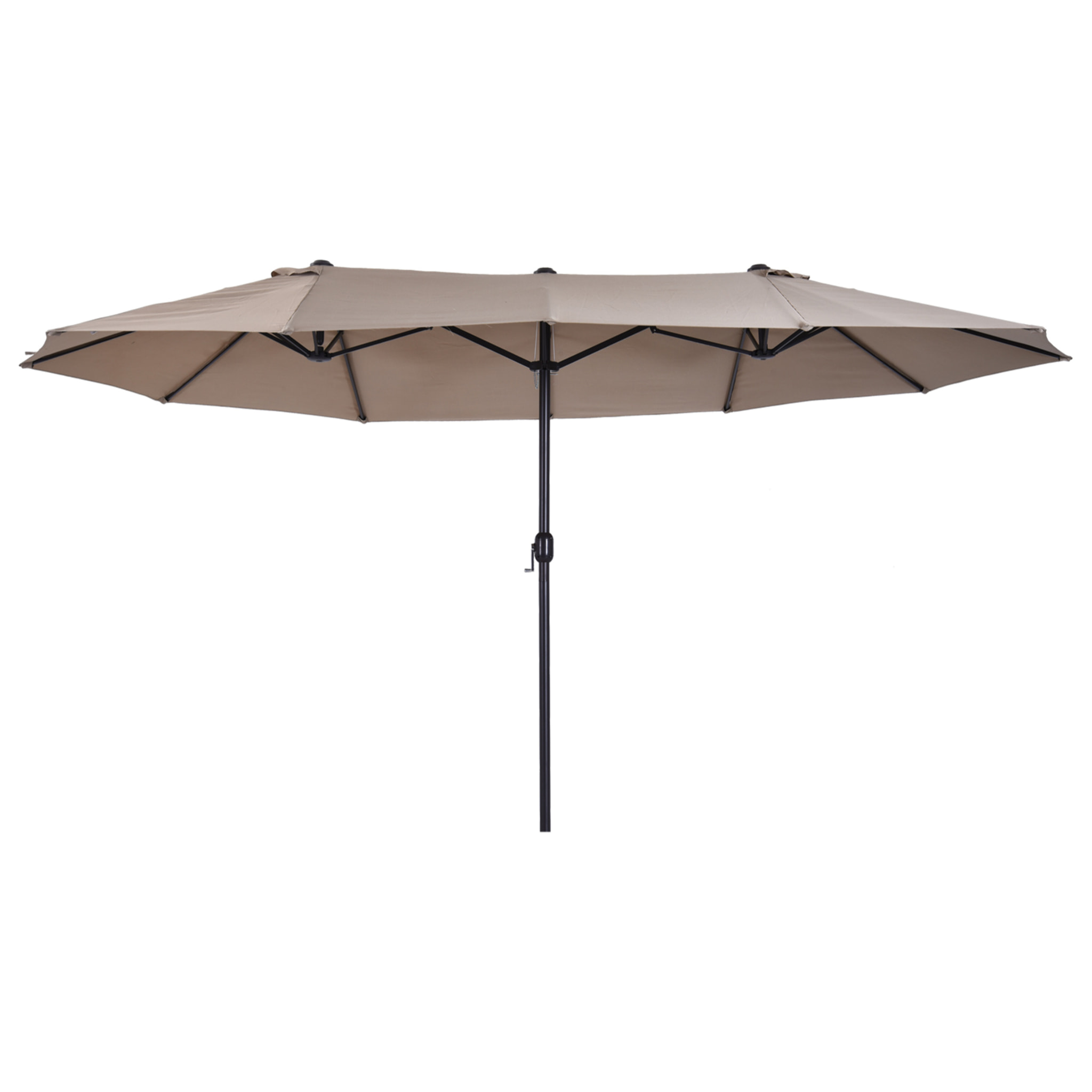 Grand parasol droit de jardin acier polyester