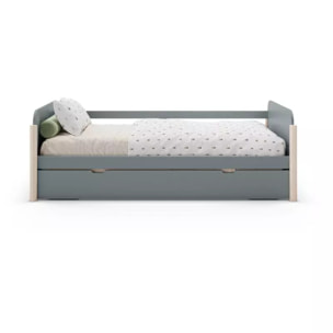 Cama doble juvenil Misty Dawn Verde Salvia - Oak Soft