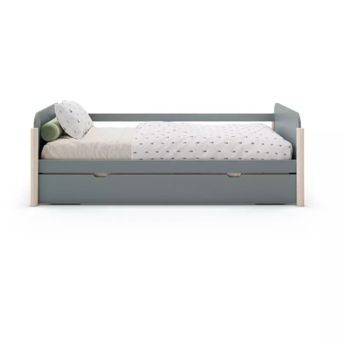 Cama doble juvenil Misty Dawn Verde Salvia - Oak Soft