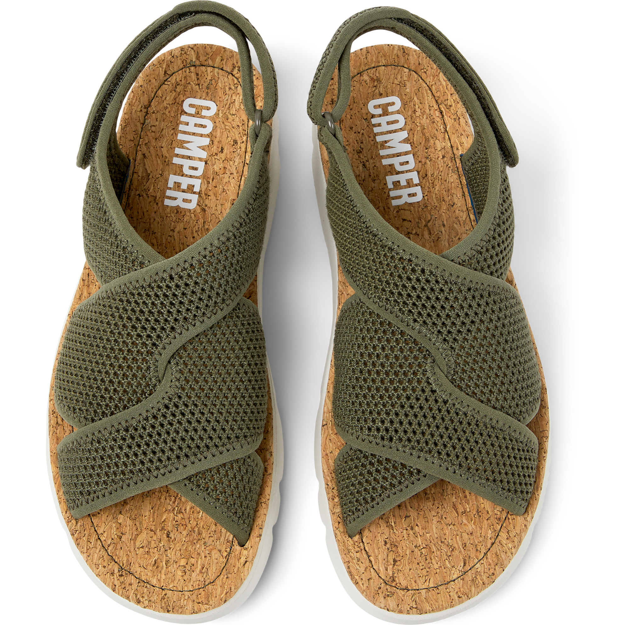 Sandalias - CAMPER Oruga - Verde - Textil técnico (poliéster reciclado)