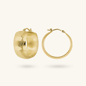 Orecchini a Cerchio Piccoli Superficie Lavorata Diametro 2.1cm